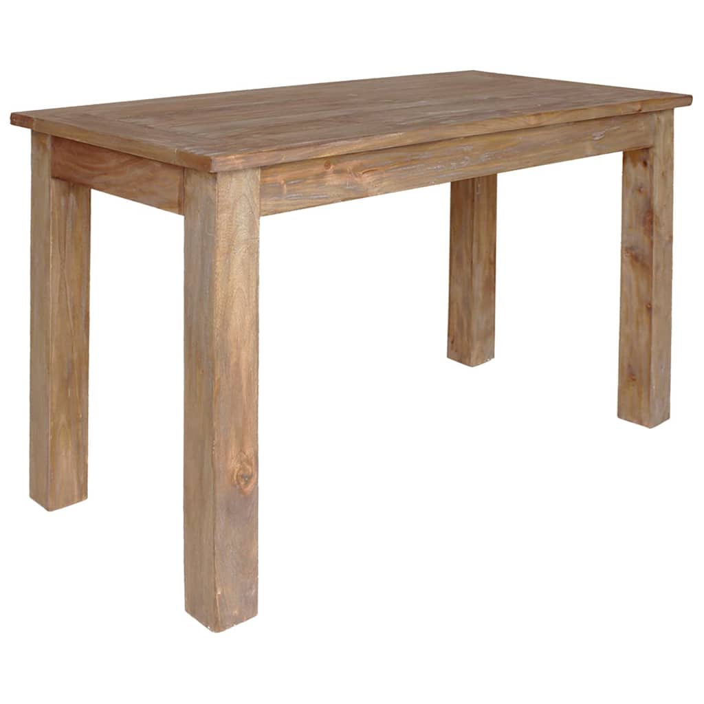 Eettafel 120X60X77 Cm Massief Mahoniehout Grijs
