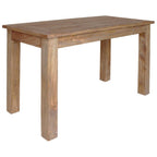 Eettafel 120X60X77 Cm Massief Mahoniehout Grijs
