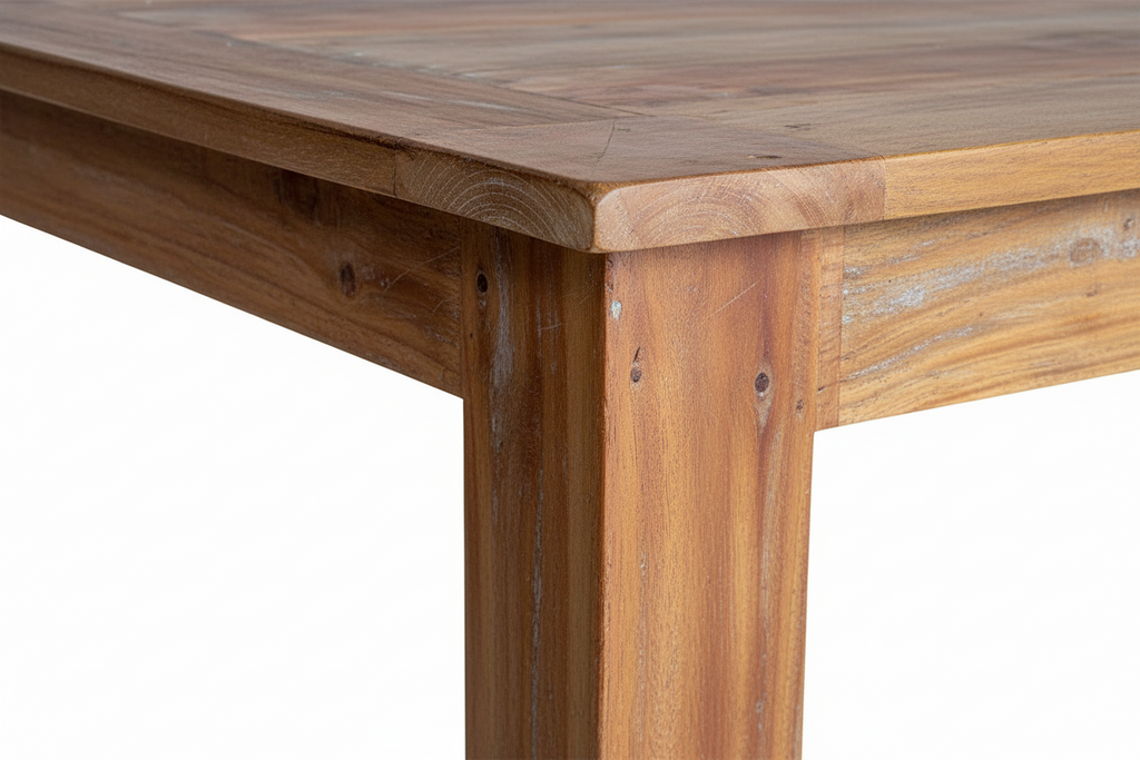 Eettafel van massief gerecycled Mahonie hout 120 cm - bruin