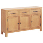 Dressoir Bruin 112 X 33.5 X 70 Cm Massief Eikenhout