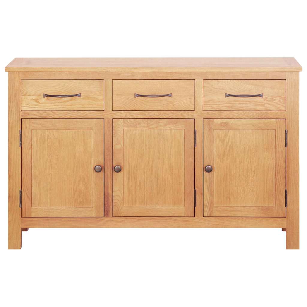 Dressoir Bruin 112 X 33.5 X 70 Cm Massief Eikenhout