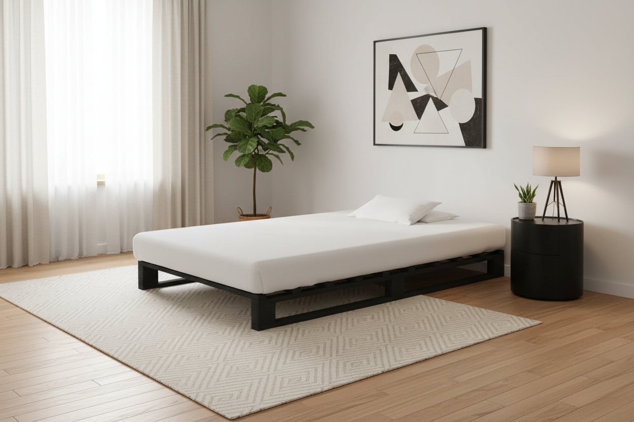 Pallet bedframe van massief grenen hout - meerdere kleuren