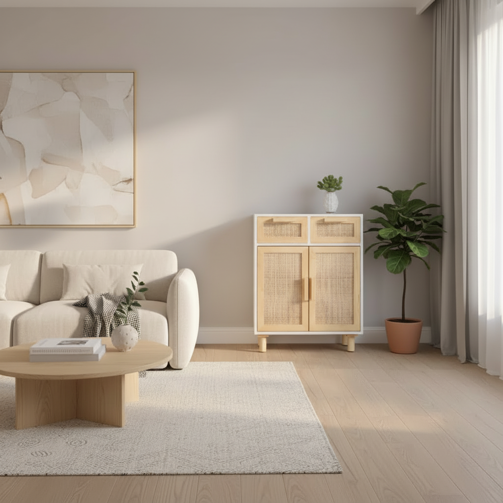 Dressoir van rotan met lades - meerdere kleuren