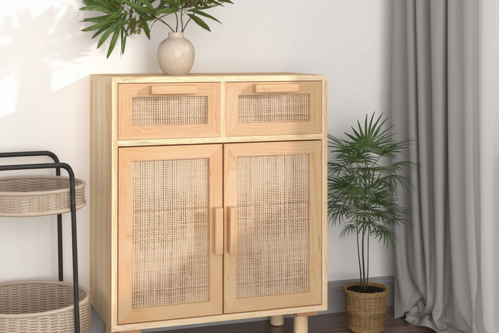 Dressoir van rotan met lades - meerdere kleuren