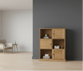Boekenkast van massief grenen hout - meerdere kleuren
