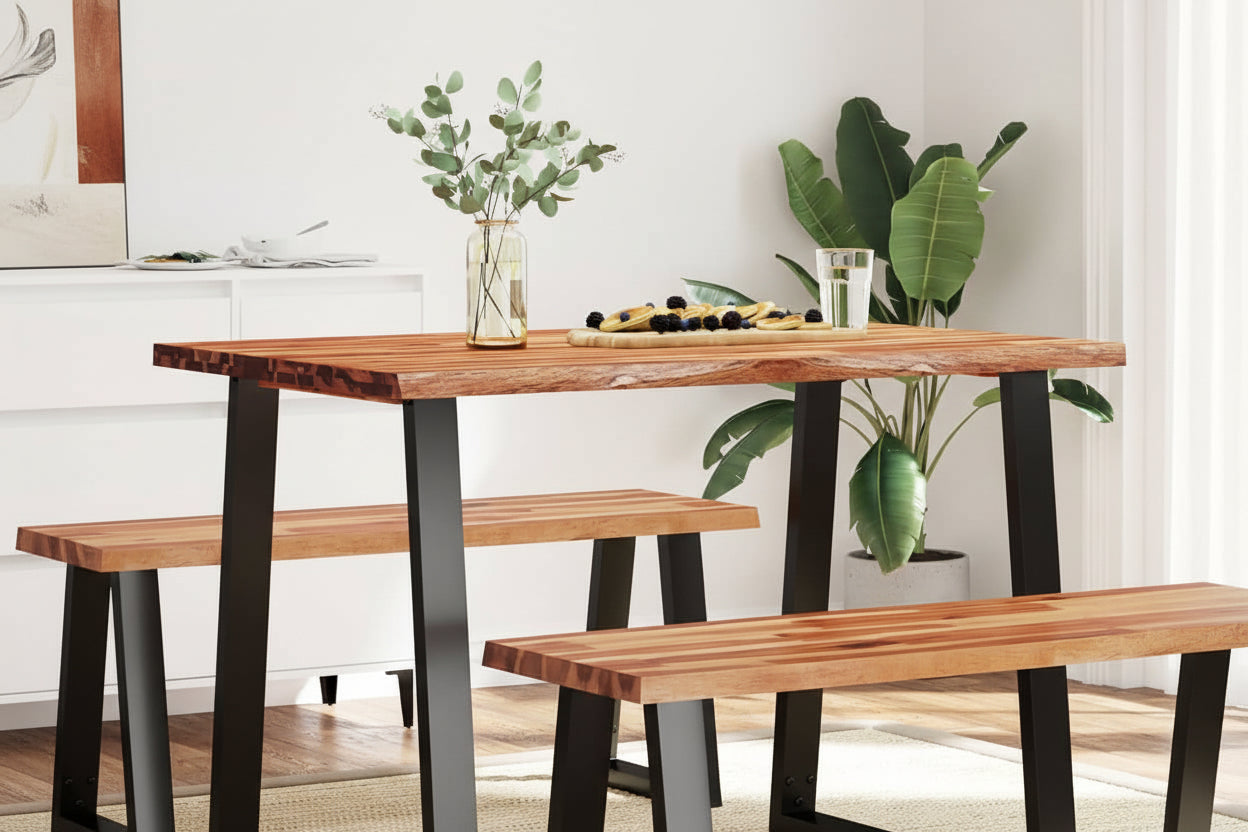 Eettafel Met Natuurlijke Rand Massief Acaciahout