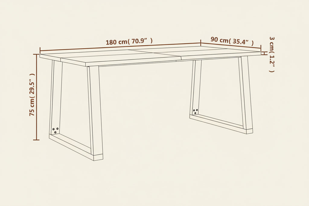 Eettafel Met Natuurlijke Rand Massief Acaciahout