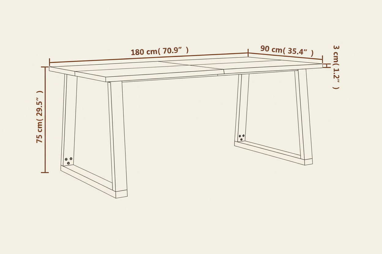 Eettafel Met Natuurlijke Rand Massief Acaciahout
