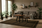 2 salontafels set van massief gerecycled hout en metaal- bruin en zwart