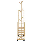 Kledingrek Met Schappen En Wielen 100X38X175,5 Cm Bamboe