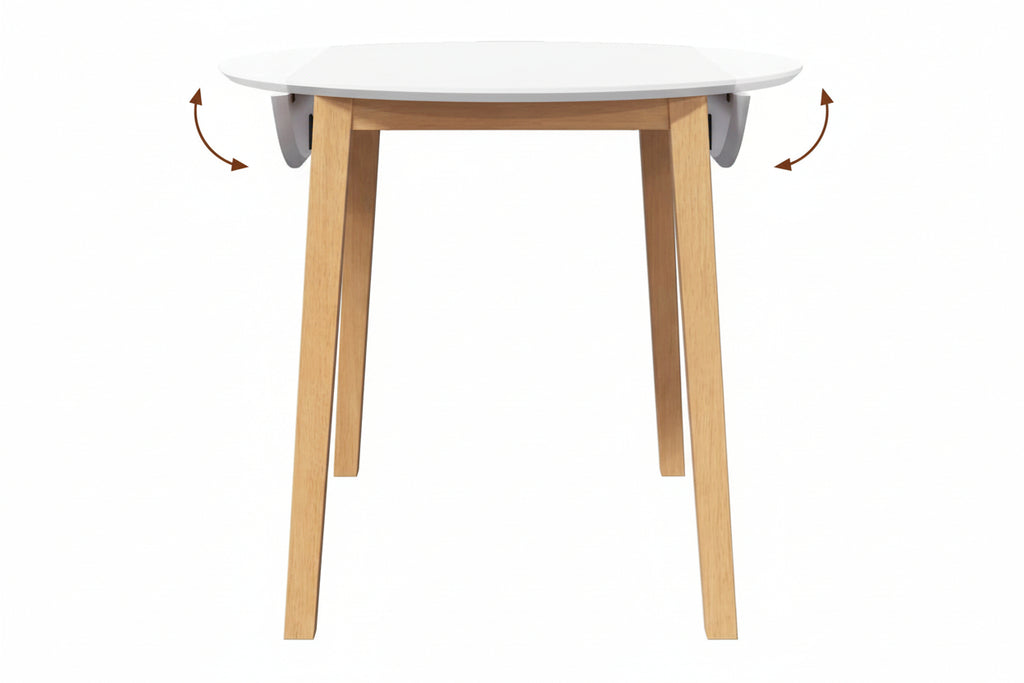 Eettafel Massief Hout Rubber