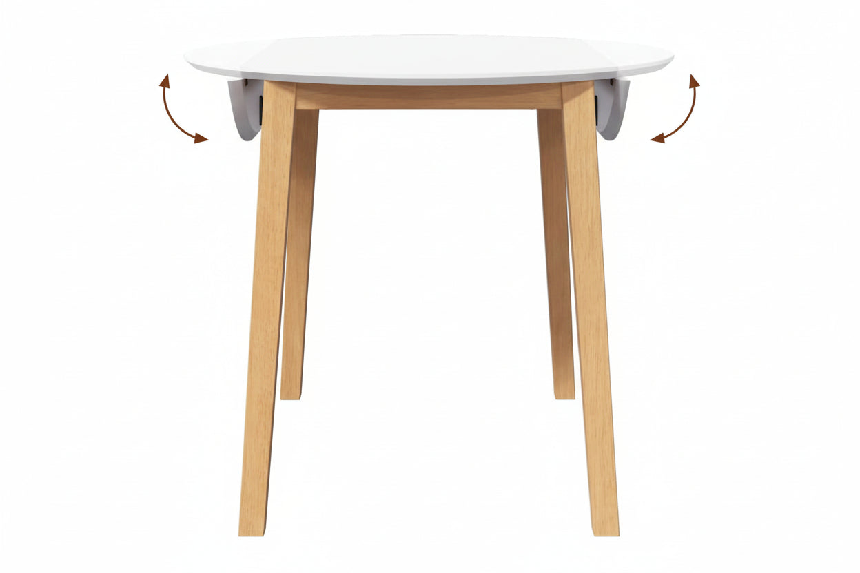 Eettafel Massief Hout Rubber