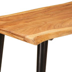 Eettafels Bruin En Zwart 110 X 55 X 78 Cm Massief Mango Hout