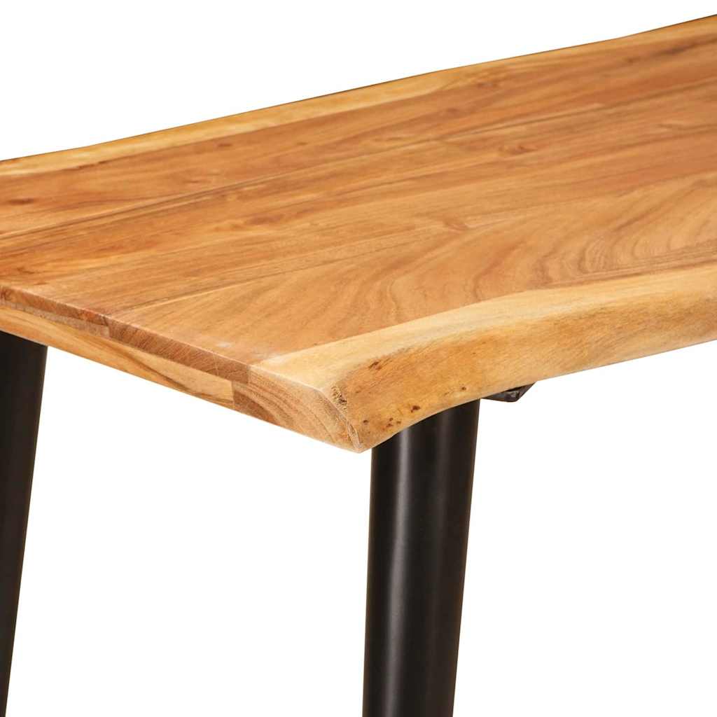 Eettafels Bruin En Zwart 110 X 55 X 78 Cm Massief Mango Hout