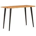 Eettafels Bruin En Zwart 110 X 55 X 78 Cm Massief Mango Hout