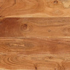 Eettafels Bruin En Zwart 110 X 55 X 78 Cm Massief Mango Hout