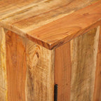 Opslagkasten Met Plank Bruin Massief Mango Hout