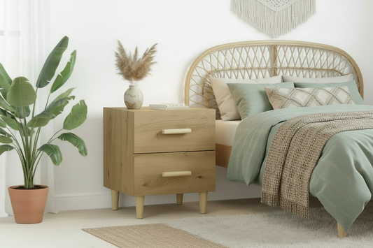 Nachtkastje 2 lades Scandinavisch design - meerdere kleuren