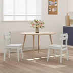 Eetkamerstoel 2 Pcs Massief Rubberhout