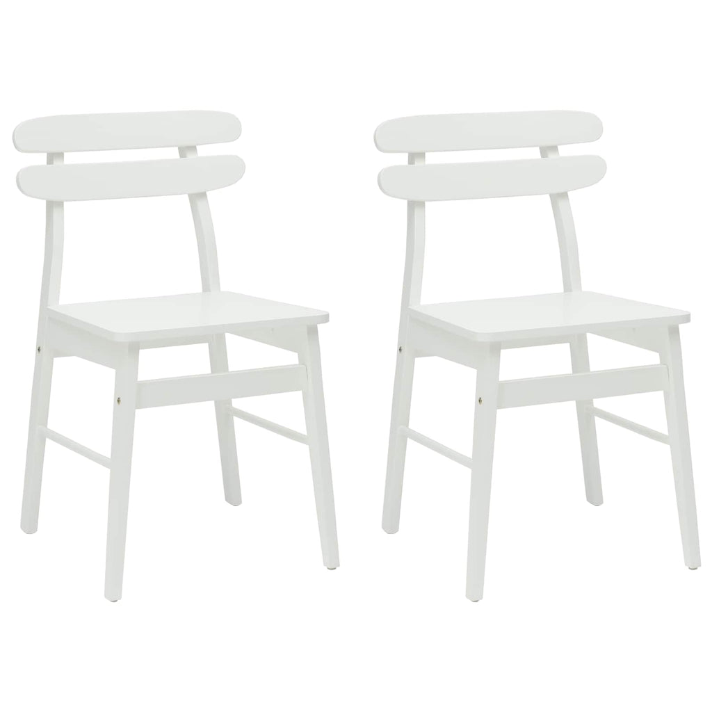 Eetkamerstoel 2 Pcs Massief Rubberhout