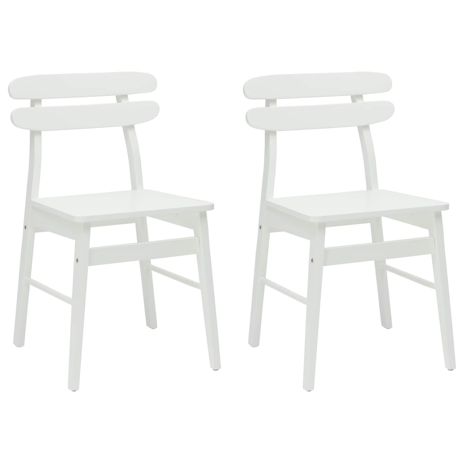 Eetkamerstoel 2 Pcs Massief Rubberhout