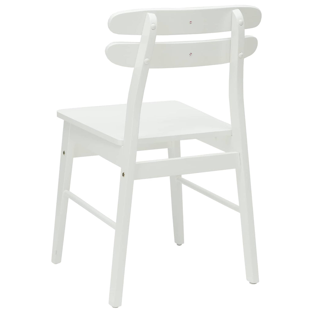 Eetkamerstoel 2 Pcs Massief Rubberhout