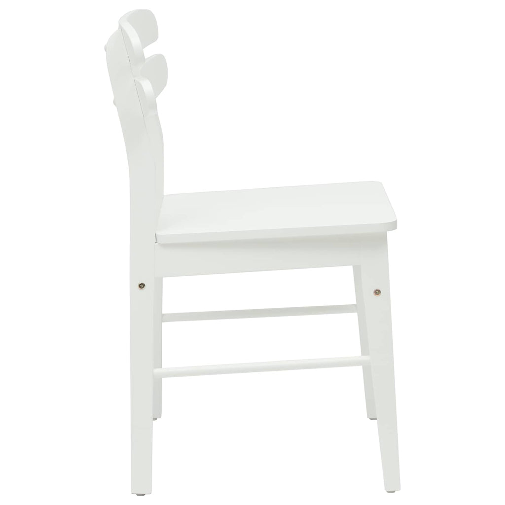 Eetkamerstoel 2 Pcs Massief Rubberhout