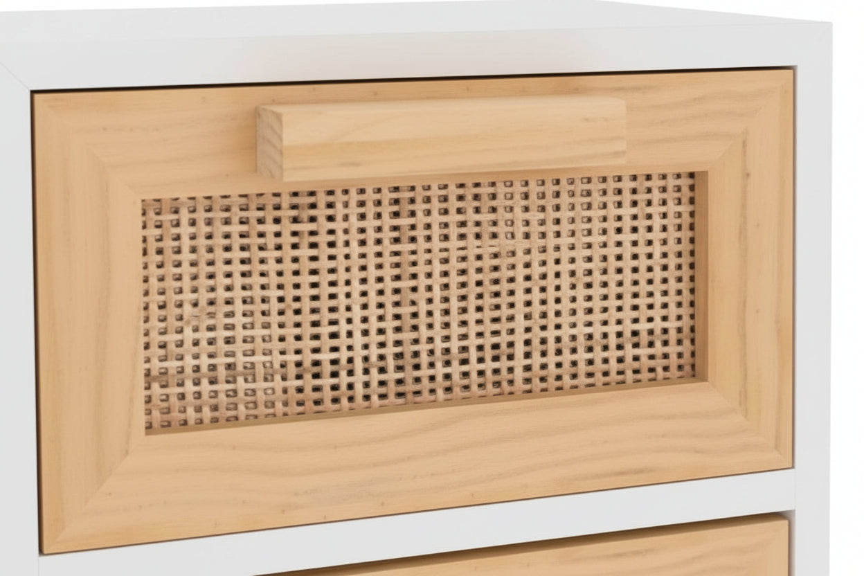 Dressoir van rotan met lades - meerdere kleuren