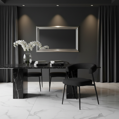 Design Japandi stoel chenille stof en metalen onderstel - meerdere kleuren