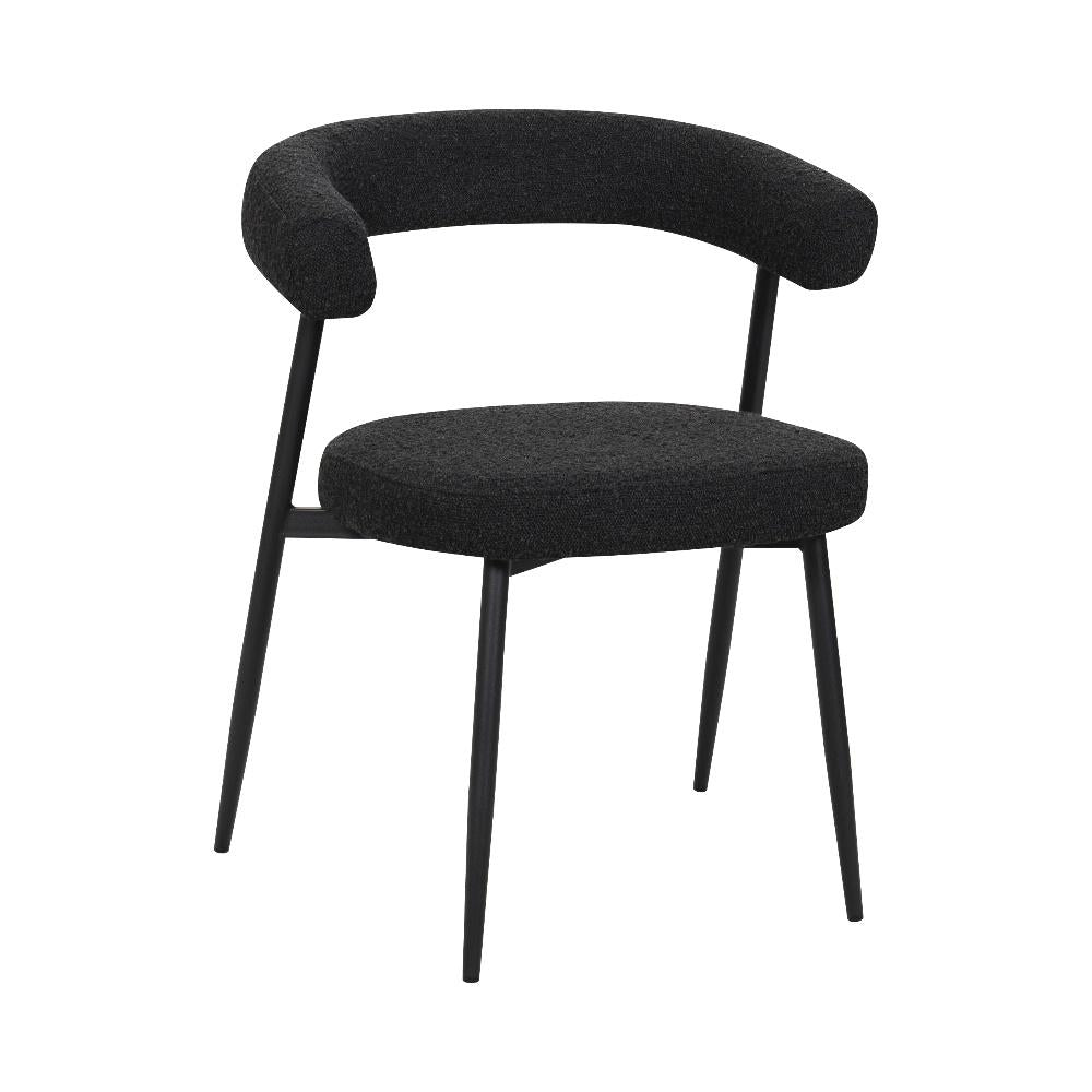 Design Japandi stoel chenille stof en metalen onderstel - meerdere kleuren