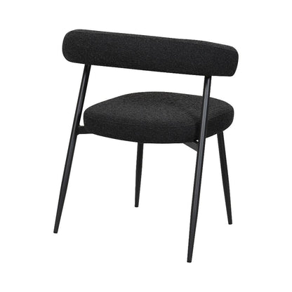 Design Japandi stoel chenille stof en metalen onderstel - meerdere kleuren