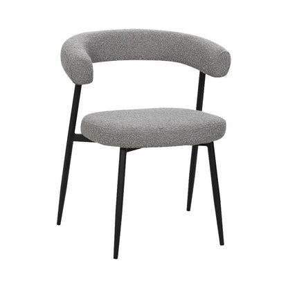 Design Japandi stoel chenille stof en metalen onderstel - meerdere kleuren