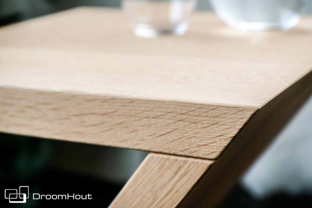 Bijzettafel Madrid massief eiken hout of noten hout - meerdere houttinten