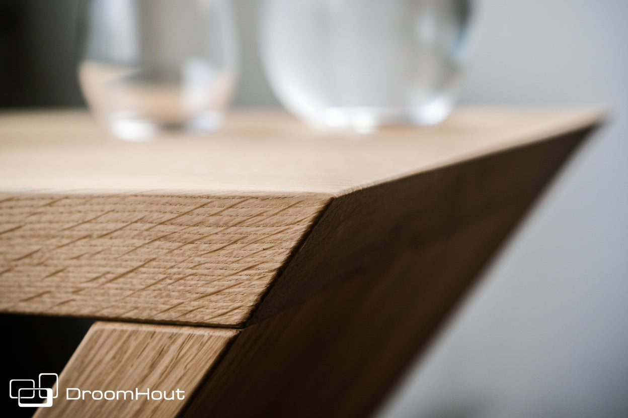 Bijzettafel Madrid massief eiken hout of noten hout - meerdere houttinten