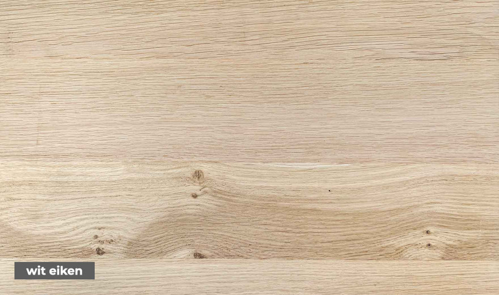 Ronde eettafel DREAUM van massief eiken hout en staal - bruin en zwart