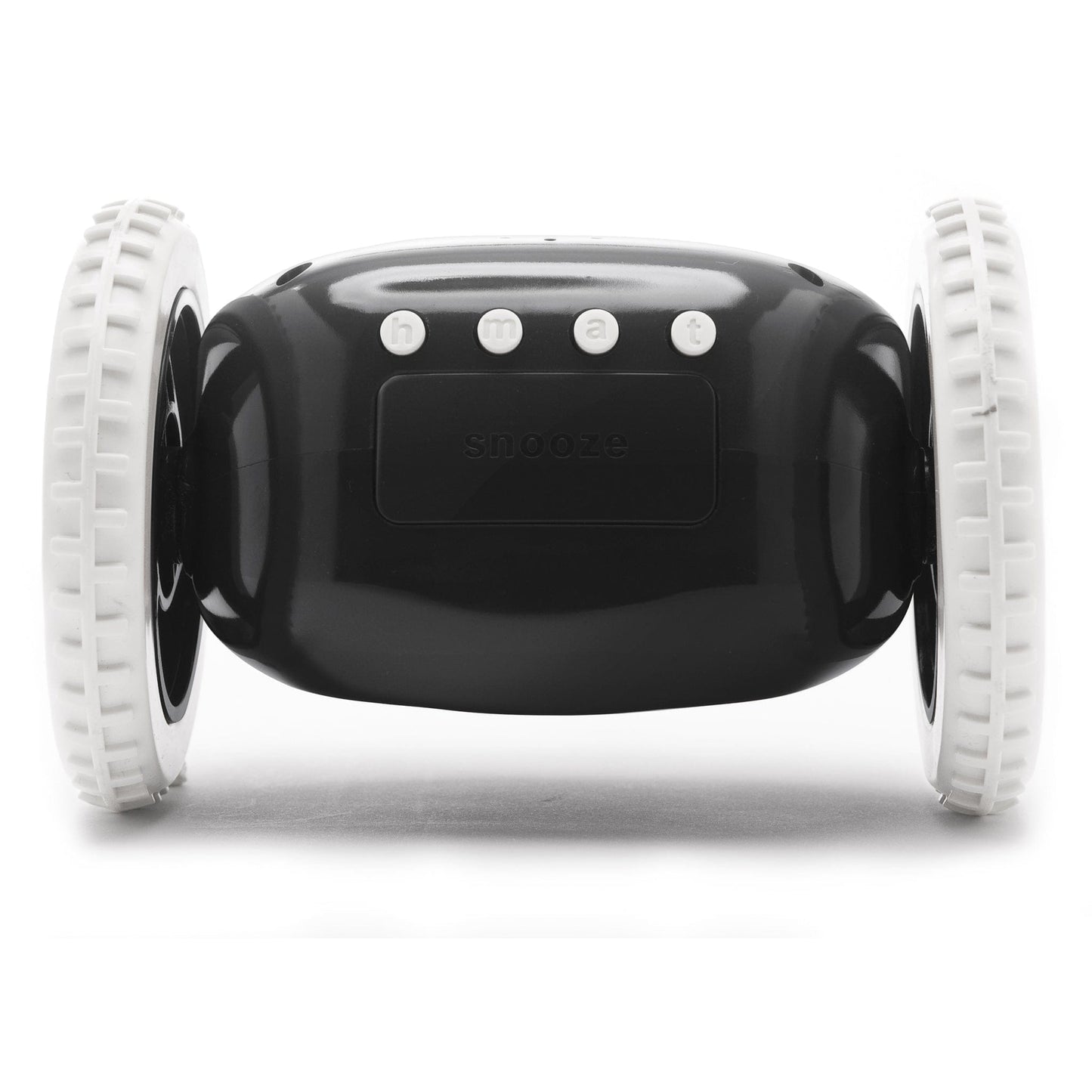 Digitaal alarm wekker op wielen - zwart