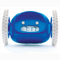 Digitaal alarm wekker op wielen - blauw