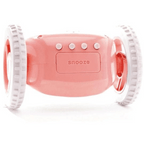 Rijdend digitaal alarm wekker op wielen - roze