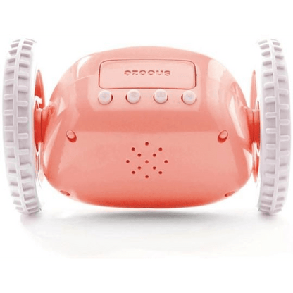 Rijdend digitaal alarm wekker op wielen - roze