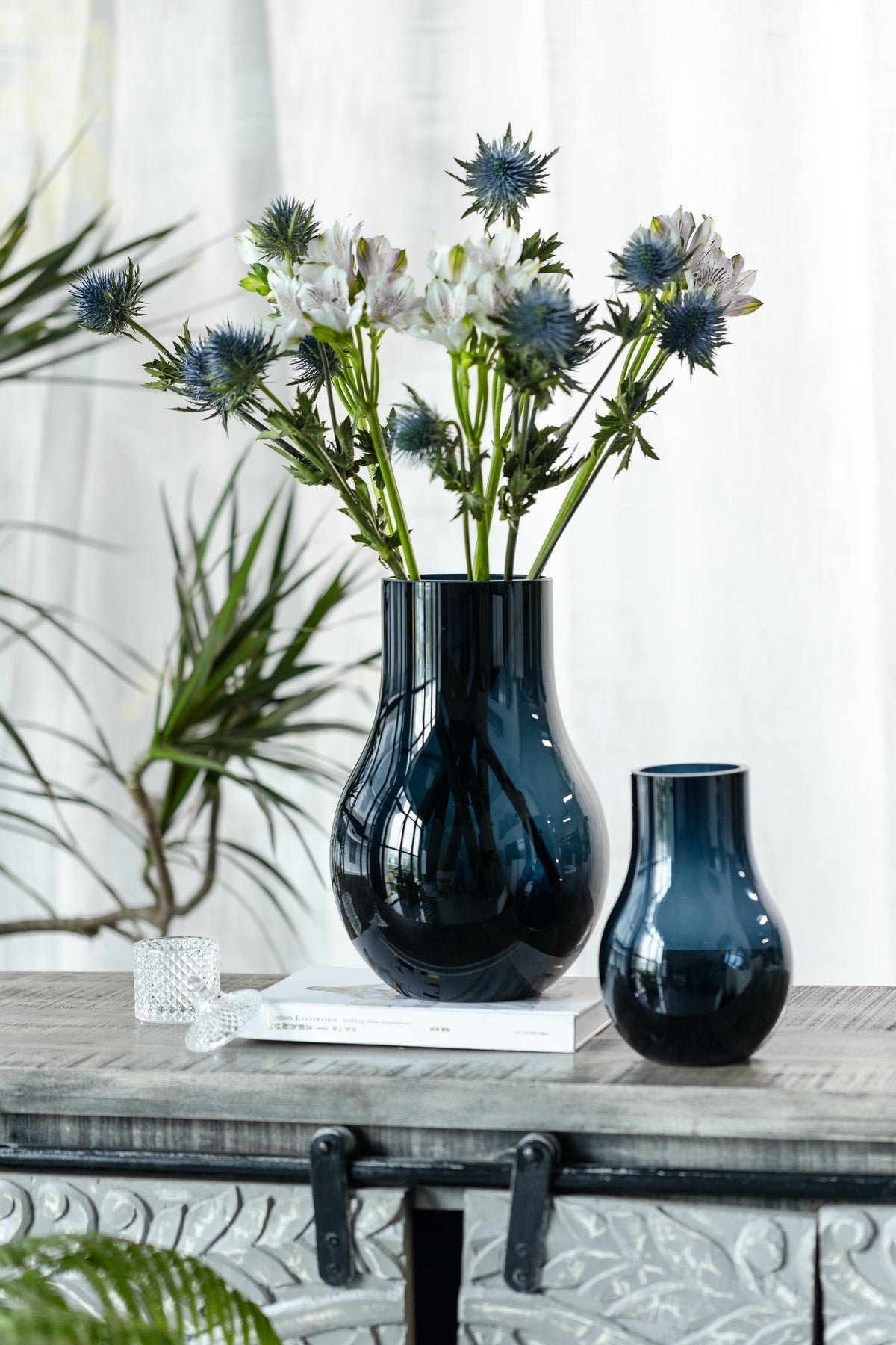 Design vaas 28 cm - diep blauw