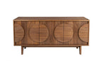 Design dressoir kast Zuiver Groove massief Walnoot of Eiken hout - bruin