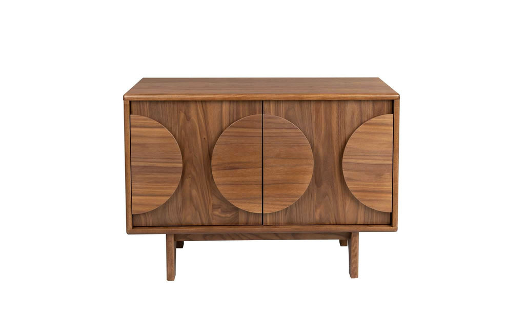 Design dressoir kast Zuiver Groove massief Walnoot of Eiken hout - bruin