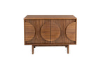 Design dressoir kast Zuiver Groove massief Walnoot of Eiken hout - bruin
