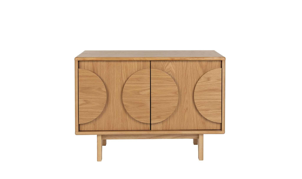 Design dressoir kast Zuiver Groove massief Walnoot of Eiken hout - bruin