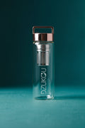 Glazen theefles infuser voor onderweg 450 ml - meerdere varianten