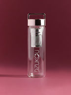 Glazen theefles infuser voor onderweg 450 ml - meerdere varianten