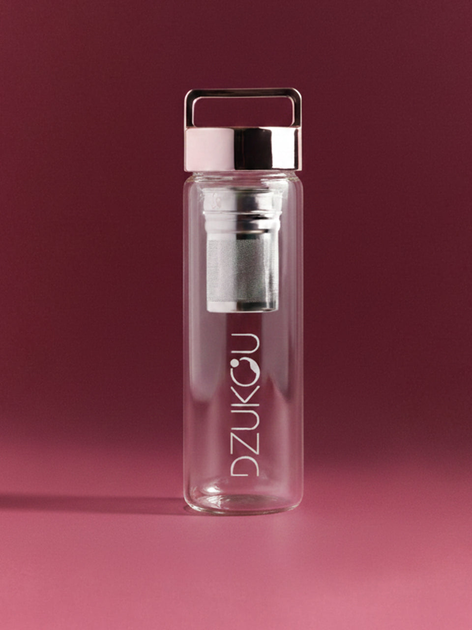 Glazen theefles infuser voor onderweg 450 ml - meerdere varianten