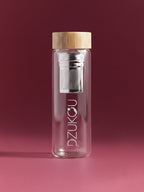 Glazen theefles infuser voor onderweg 450 ml - meerdere varianten