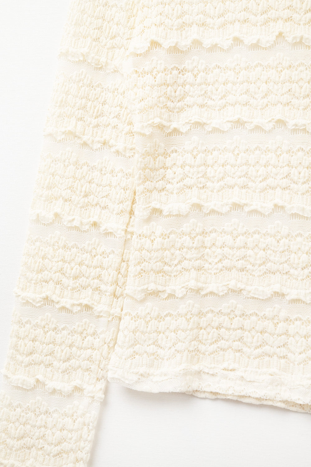 Lace flower top - cream