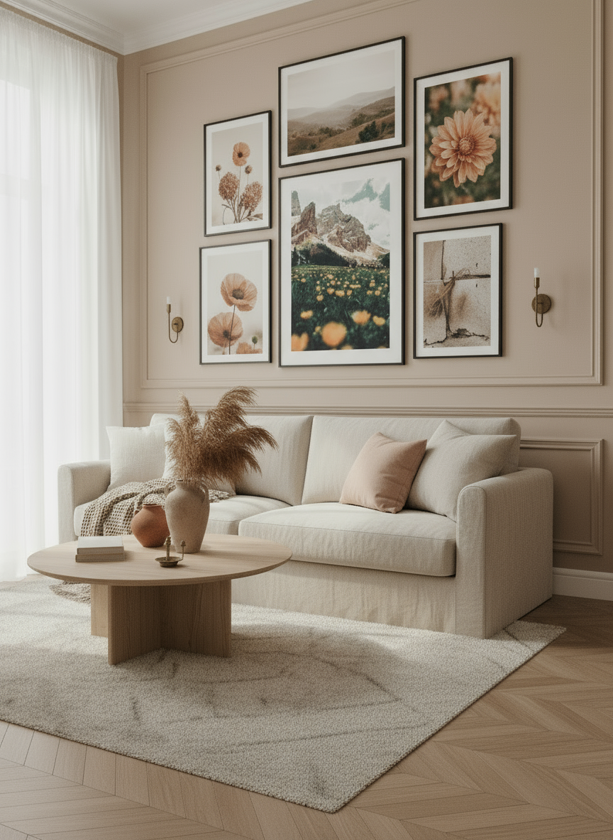 Flowers In The Mountains premium poster